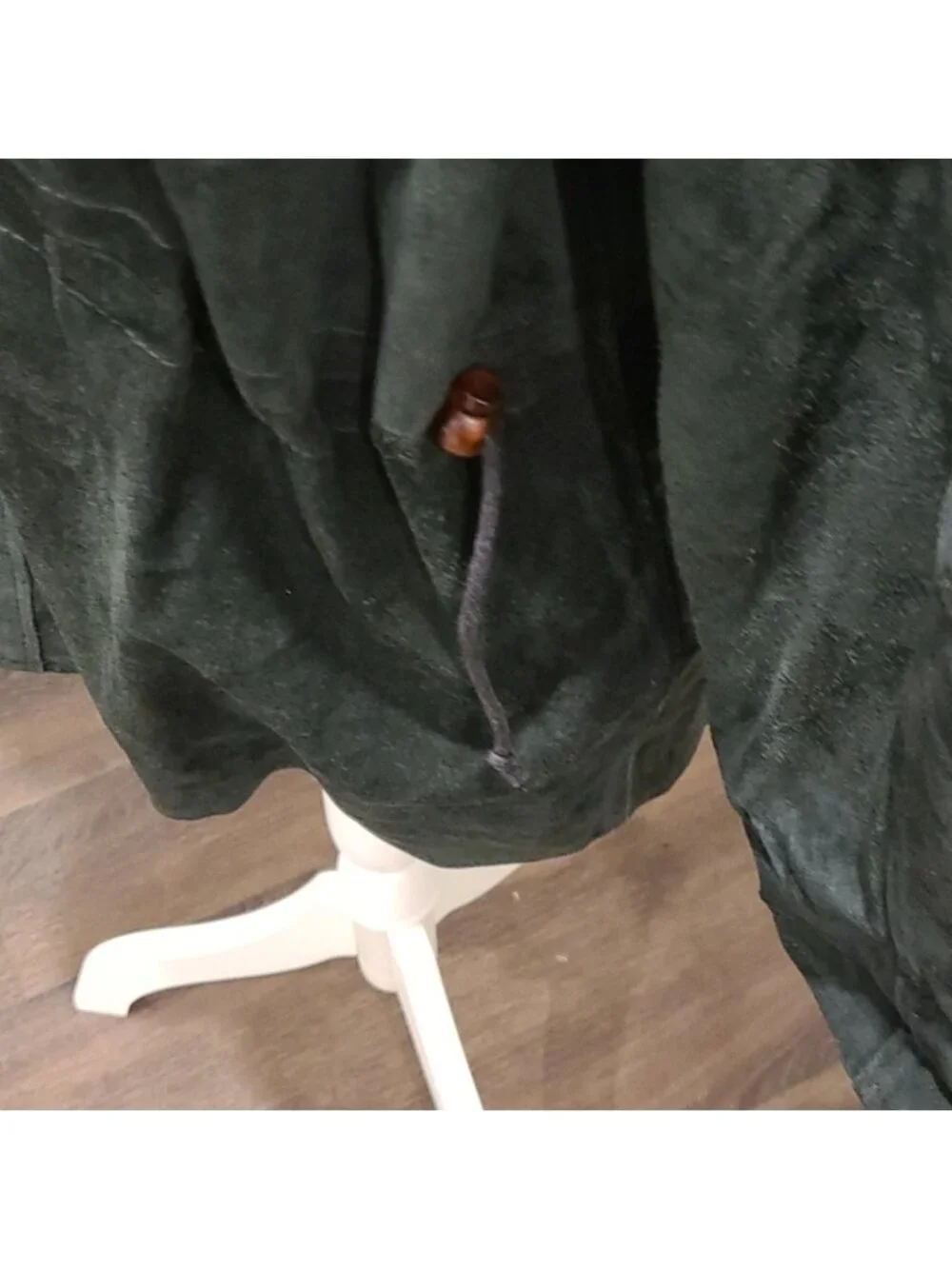 Vera pelle vintage emerald green heavy suede coat